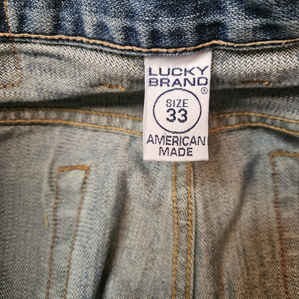 Lucky Brand Faded Blue Straight-Leg Jeans 100% Cotton - Picture 3 of 13